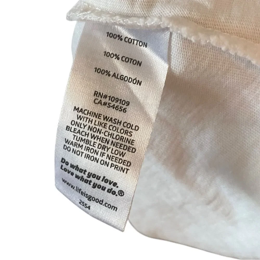 Life is Good Sz XL Women’s White Tennis Sporty Puppy Dog Crusher T-Shirt - Picture 5 of 5